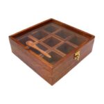 Handcrafted Wooden Spice Box Masala Rack Container, Utility Box Best Gift Box