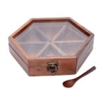 Spice Box for Kitchen Container with Lid Decorative Masala