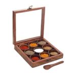 Masala Box / Spice Box / Multipurpose Organiser Sheesham Wooden Table Top