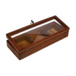 Wooden Spice Box Set for Kitchen 3 Square Bowls with Wooden Spoon