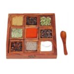 Spice Box With Spoon In Shesham Wood