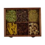 Sheesham Wooden Table Top Spice Box Spice racks jars