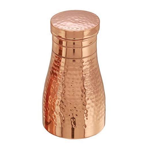 100 % Pure Copper Bedroom Bottle Traditional Hammered Surahi Design Bottle 