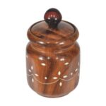 Wooden Salt Box for Kitchen or Dining Table Spice and Herb Container
