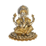 Ganesha Seated on Triple Lotus Writing The Mahabharata