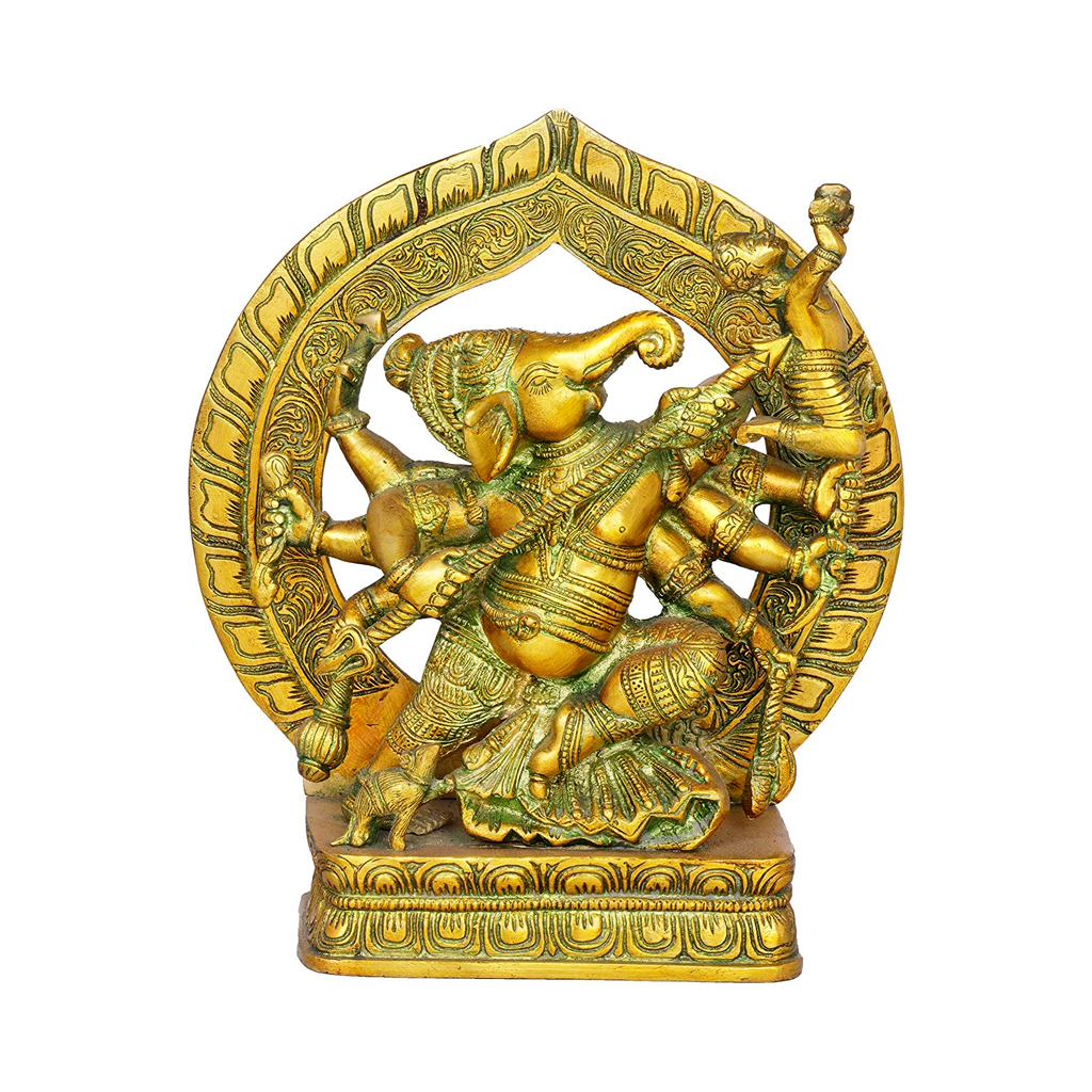 Vighnesha (A Rare Form of Ganesha) – Brass Statue