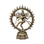 TAAJOO Brass Lord Shiva in dancing posture Gift Temple Decor Hindu Idol Decorative Showpiece