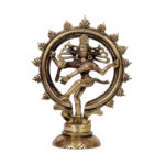 TAAJOO Brass Dancing Shiva Natraj Natrajan Hindu God Statue Bhagwan Idol for Home Decor Decorative Showpiece