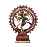 TAAJOO Brass 14 Inch Tall Big Stone work Dancing Shiva Nataraja