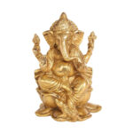 Brass Lord Ganesha Idol/Statue Seated on Lotus