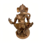 Brass Ganesha Idol Sitting Statue For Good Luck 6- Inches