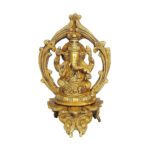 Brass Ganesh Idol For Home/Temple/Mandir- 8 Inches