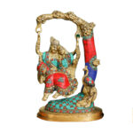 TAAJOO Brass Radha Krishna on a swing For Home Decor And Gifting Purpose