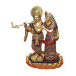 TAAJOO Large Radha Krishna Brass Statue For Home Decor And Gifting Purpose