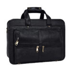 Black Color Mens Leather Bag for Laptop and Office