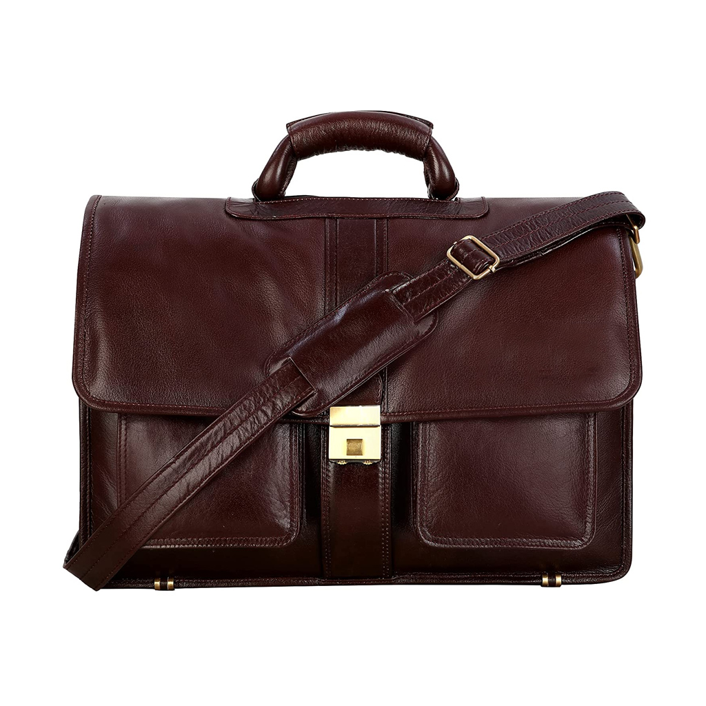 Leather Laptop Briefcase Office Bags for Men
