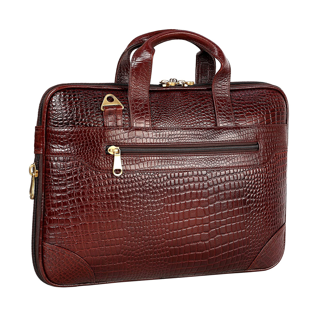 Men's Business Laptop Leather Handbag Man Coded Lock Shoulder Crossbody Bag  Male Messenger Anti-theft Briefcase For 14