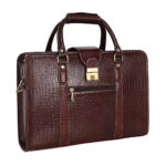 Natural Leather Laptop Briefcase Messenger Shoulder Bags for Men