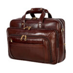 Full Grain Natural Leather Laptop Briefcase