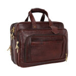 Full Grain Natural Leather Laptop Briefcase
