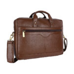 Leather 20 L Laptop Briefcase for Men