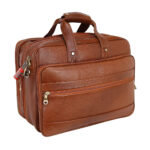 Leather Laptop Bags for Men Office Use with Expandable Size