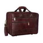 Business Travel Briefcase Genuine Leather Duffel Bags for Men