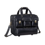 Business Travel Briefcase Genuine Leather Duffel Bags for Men