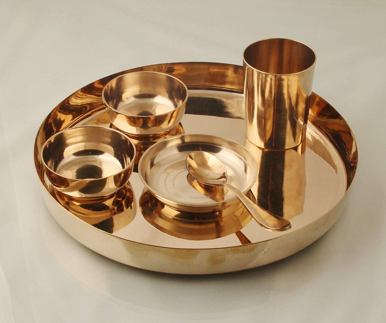 Bronze Kansya Utensil| 6 Piece Dinner Thali Set