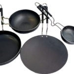 Aura Non-stick Cast Iron Cookware 4 Piece Set: Kadai (Couldron) | Fry Pan | Tawa | Tadka Pan