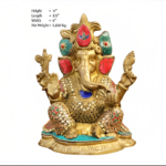 Hindu God Ganesha Idol Ganpati Statue Sculpture Stone Hand Craft Showpiece