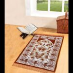 Foldable Prayer Mat – Janamaz/ Prayer Mat – Polyester Viscose – Traditional Carpets – Mats for Home – Soft Comfortable Carpets – 27 x 47 Inches – Beige & Gold Store