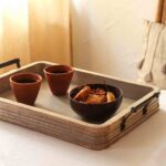 Beautiful Handmade Wooden Tray | Serving Tray | Dining Tray Tray Serving Set  (Pack of 1)
