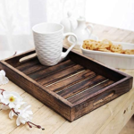 Wooden Mango Wood Serving Trays for Dining Table,brown