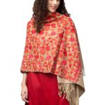 Women’s Woollen Kashmiri Shawl | Heavy Aari Embroidered Stole for Winter