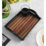 Handcrafted Wooden Serving Tray In Sheesham Wood (13 x 10 Inch)