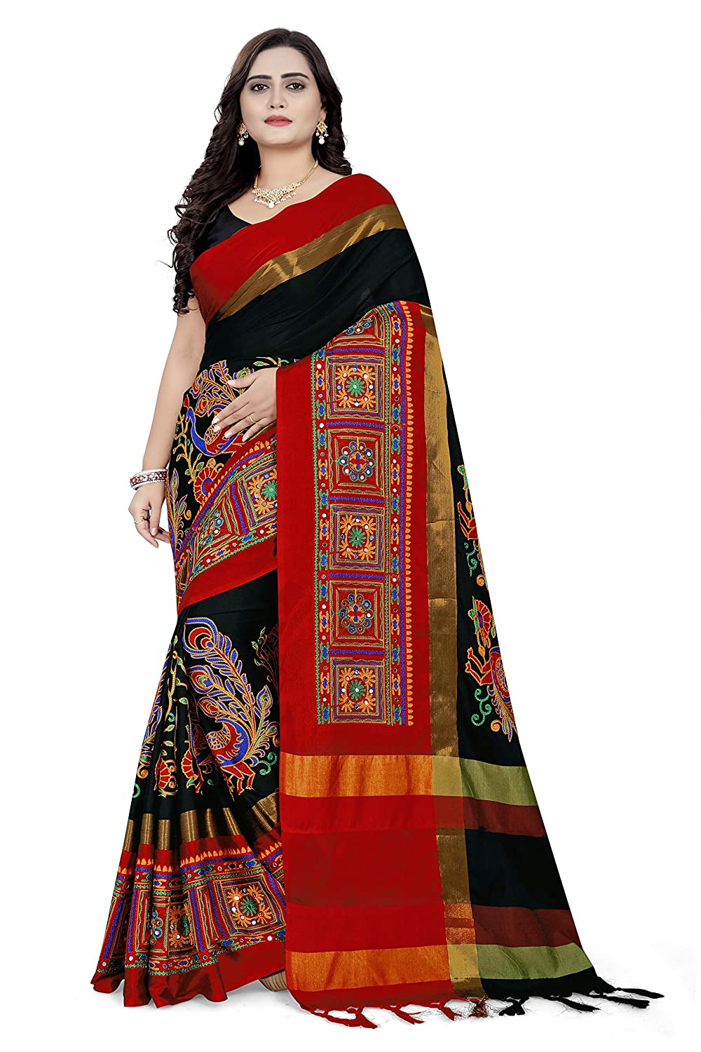 Women’s Kutchi Work Embroidered Exclusive Wear Saree