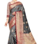 Women’s Banarasi Art Silk Saree With Blouse Piece