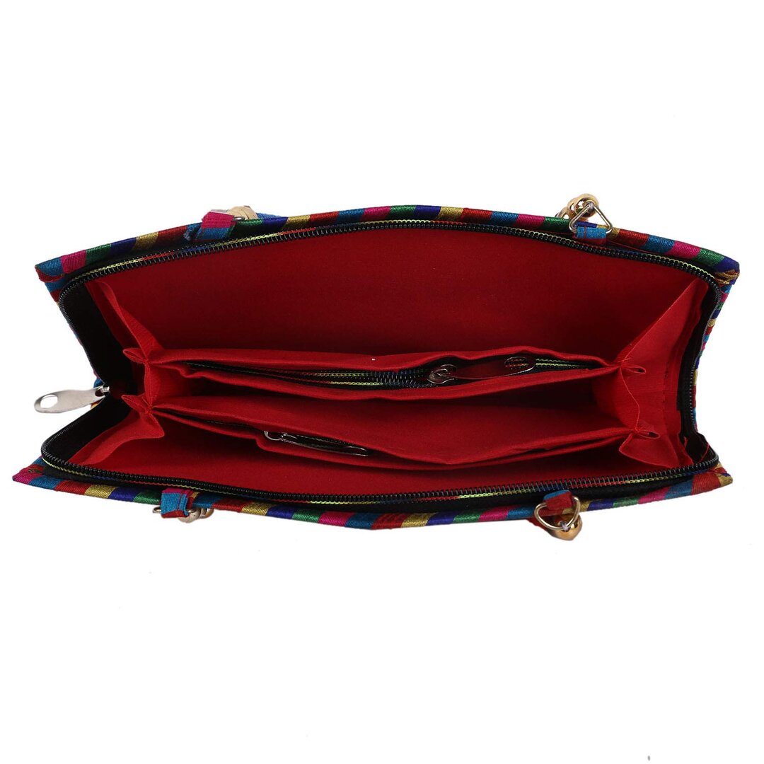 Raw Silk Hand Bag with Purse - WBG1008 - WBG1008 at Rs 188.10 | Gifts for  all occasions by Wedtree