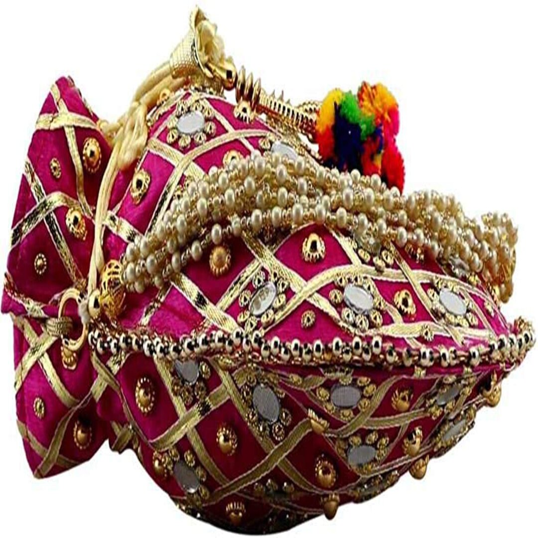 Mima Creations Black copper threadwork potli || potli bags for ladies ||  batwa potli bags || Pouch Bag for Women Potli Black copper - Price in India  | Flipkart.com