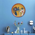 Elephant design wall plate for wall decoration- Blue & White
