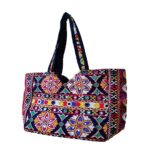 Handicraft womens Rajasthani Multicolor Matka Handbag
