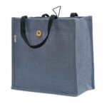 Eco Friendly Jute Bag with Wooden Button and Premium Cotton Handles