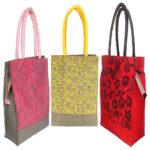 Daily Use Women Jute Lunch Bags(Combo of 3,Multicolour)