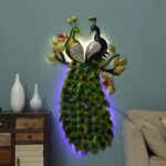 Metal Double Peacock For Home And Wall Decor