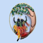 Radha Krishna In Iron Ring For Wall And Home Decoration