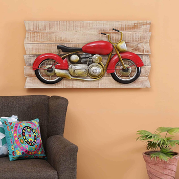 Iron Red Bike Frame For Home And Wall Decor