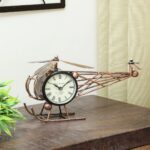 Helicopter Miniature Analog Table Clock