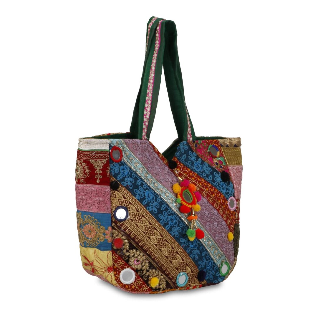 Women’s Rajasthani  Tote Bag (Multicolour , Large )