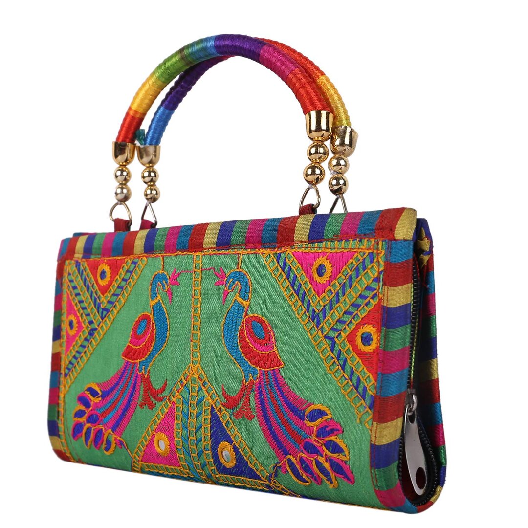 Printed Tote Bags Online | Jaipuri Kashida-Embroidered Hathi Tote Bag –  CHOKHI DHANI KALAGRAM